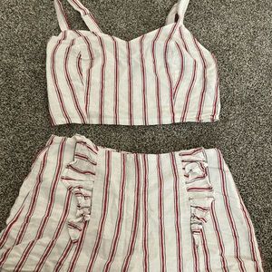 Size medium in both shorts and top